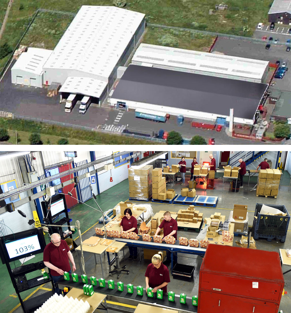 APS's 65,000 sq ft Blyth factory/fulfilment centre provides gift assembly, pick-and-pack, sub-assembly, labelling, collation, flow-wrapping, blister packing and filling services - and has space for further expansion Photo: APS's 65,000 sq ft Blyth factory/fulfilment centre provides gift assembly, pick-and-pack, sub-assembly, labelling, collation, flow-wrapping, blister packing and filling services - and has space for further expansion